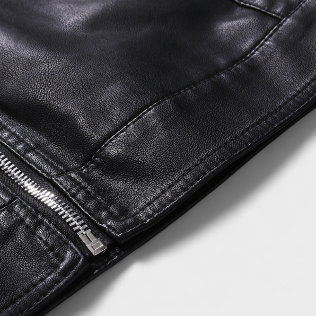 David - Casaco de Cabedal Sofisticado