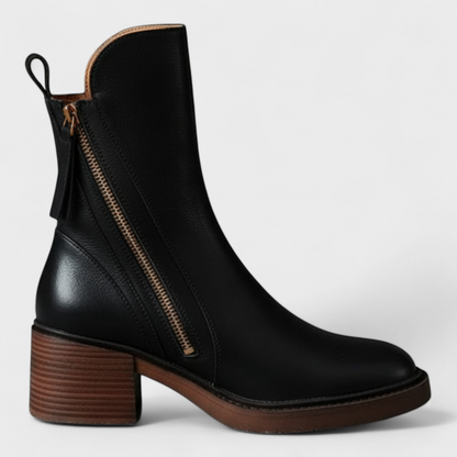 Clara - Bota de Couro Elegante