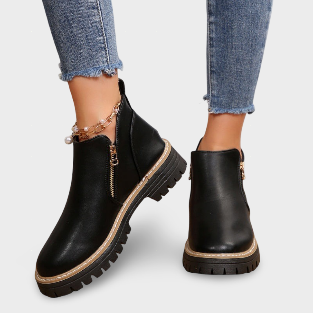 Helena - Bota de Pele Elegante