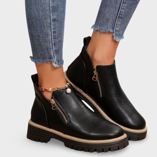 Helena - Bota de Pele Elegante