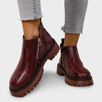 Helena - Bota de Pele Elegante