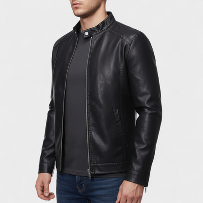 David - Casaco de Cabedal Sofisticado