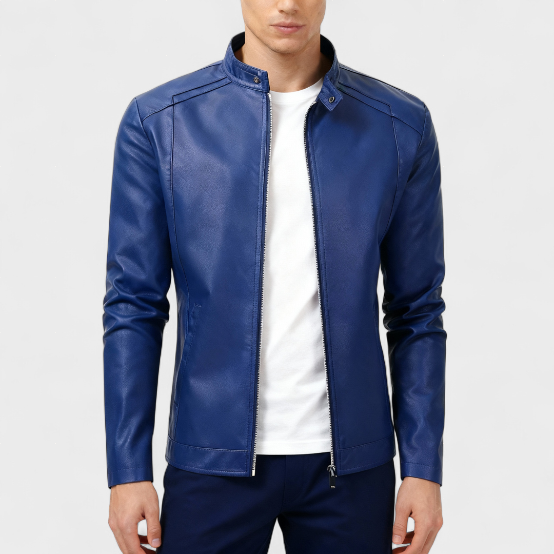 David - Casaco de Cabedal Sofisticado