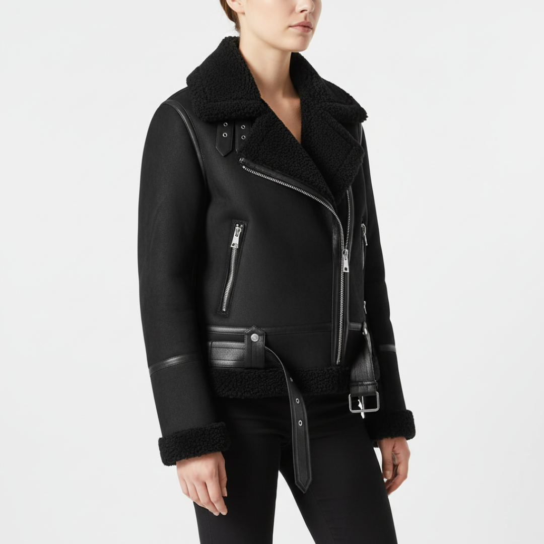 Luísa - Casaco de Camurça com Pelo