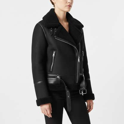 Luísa - Casaco de Camurça com Pelo