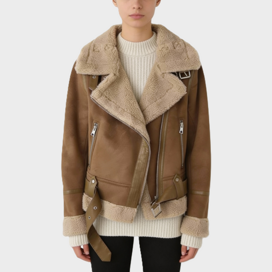 Luísa - Casaco de Camurça com Pelo