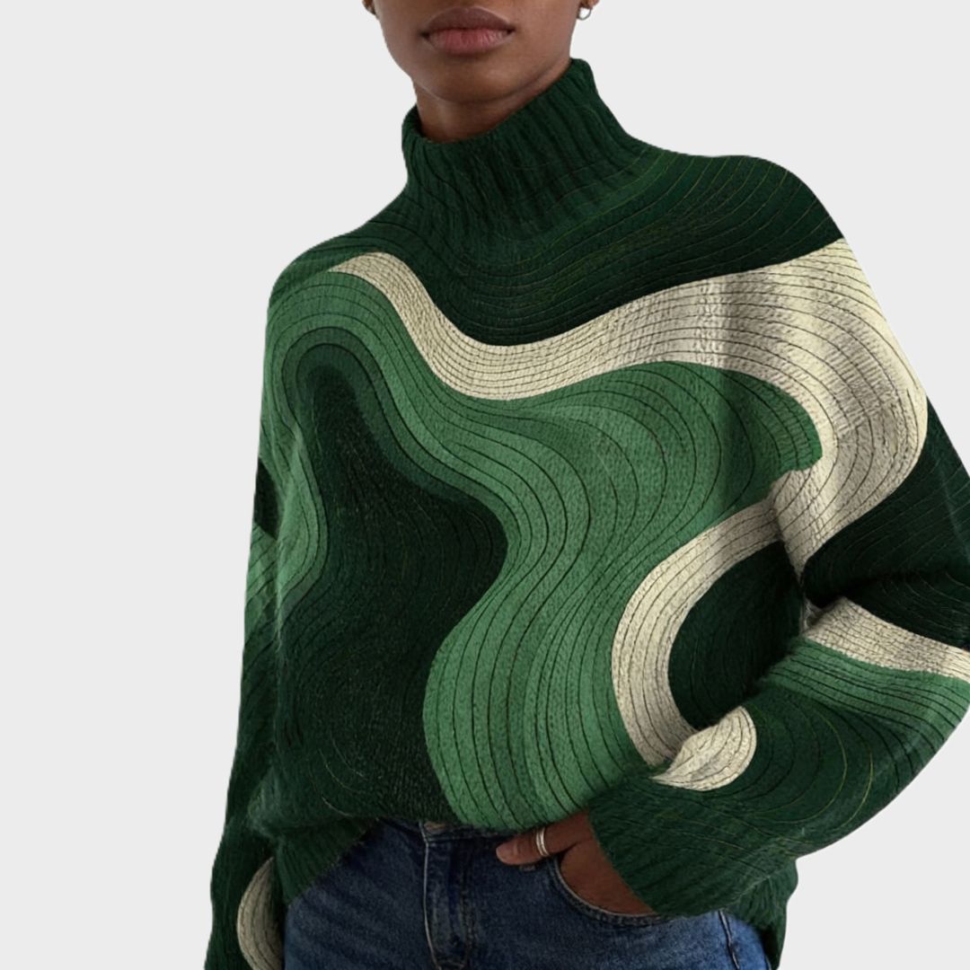 Laura - Camisola de Gola Alta Moderna