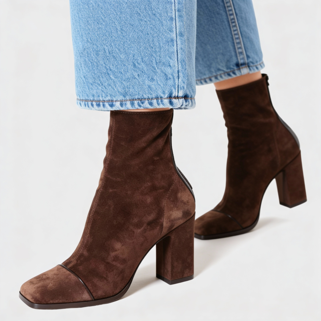 Olívia - Botins de Couro Sofisticados